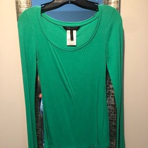 Bcbgmaxazria green long sleeve size small